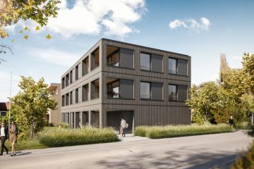 VERKAUFT: Hochwertige Dachgeschosswohnung "Passiflora" in Rankweil - Südansicht Haus 1