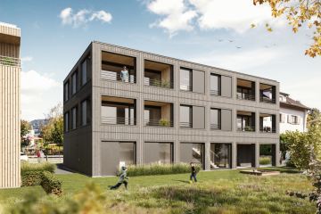 VERKAUFT: Hochwertige Dachgeschosswohnung "Passiflora" in Rankweil - Westansicht Haus 1